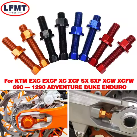 M10x50 CNC Chain Adjuster Bolt For KTM EXC EXCF SX SXF XC XCF XCW TPI Six Days 125 150 200 250 300 3