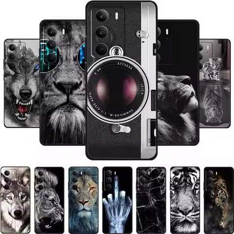 For Realme C71 4G Case C 71 Phone Cover Lion Black Silicone Soft Coque For Realme C71 Back Cover Cas