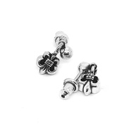 Chrome Hearts Sterling Silver 925 Jewelry Fleur Drop Earring Code:CED031