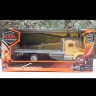 Diecast Newray Peterbilt 335 Flat Bad Heavy Truck 1:43 Miniature Display Toy