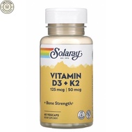 Solaray, Vitamin D3 + K2, 60 VegCaps