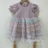 Purple Embroidered Fungus Sequined Gauze Dress 90-140cm Perfume Nana 70751