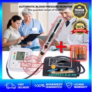 [[ Shoppes Bay ]] Fully Automatic Electronic Blood Pressure Monitor with Voice  Function Portable Accurate Electronic Digital Automatic Arm Style Original Digital/Automatic BP MONITORING APPARATUS; with FREE Battery and FREE Acupressure Pen; Intellisense
