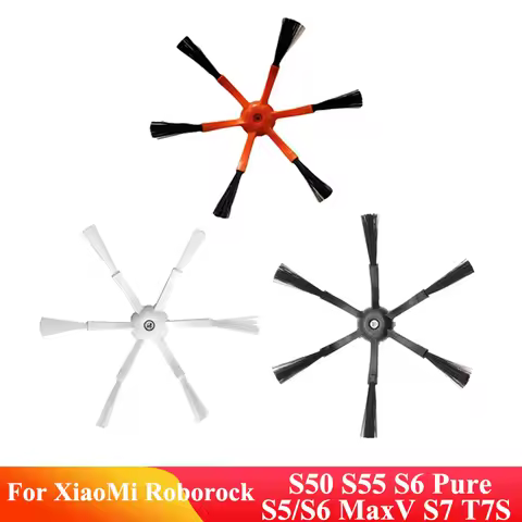 6-Armed Side Brush For XiaoMi Roborock S50 S55 S6 S6 Pure S5 Max S6 MaxV S7 T7S Plus Robot Vacuum Cl