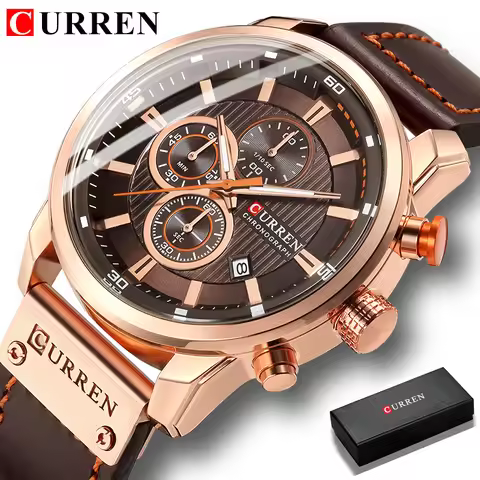 CURREN 8291 Fashion Quartz Men Watches Top Brand Luxury Male Clock Chronograph Sport Mens Wrist Watc