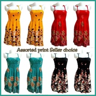 ♕ ❥ Mini Smocking Dress for Adults/Spaghetti/Ruffles strap for women/Pambahay  duster