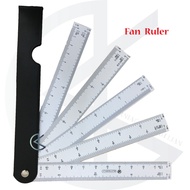 Butterfly Fan Shape Style Technical Drawing Scale Ruler / Architect Engineer Metric Fan Shaped Plast