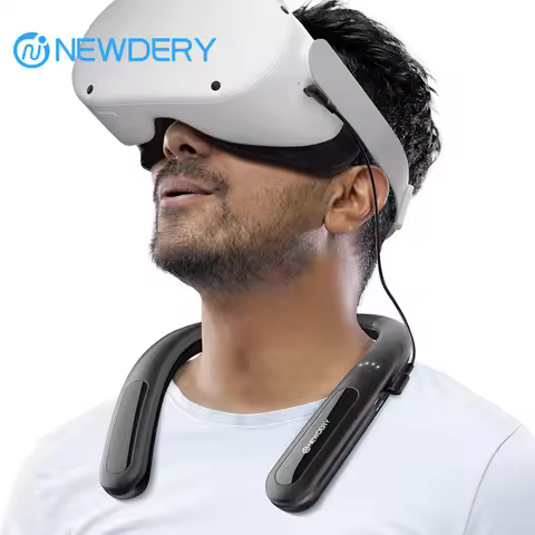 NEWDERY 10000mAh Hanging Neck Power Bank for Meta Quest 3S / 3/2 / Pro, Pico 4/4 Pro, HTC Vive, PSVR