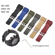 Resin Watch Strap for Casio G-Shock GG-1000/GWG-100/GSG-100 Men Sport Waterproof Rubber Replace Brac
