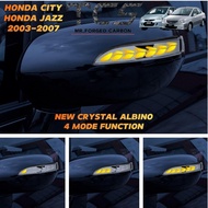 TCS HONDA CITY JAZZ 2003-2007 CAR SIDE MIRROR LED LAMP CHROME ALBINO LIGHT ACCESSORIES