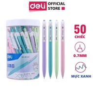 Box of 50 Deli Ballpoint Pens Blue Ink 0.7MM Xtream Series, High Quality Ballpoint Pens