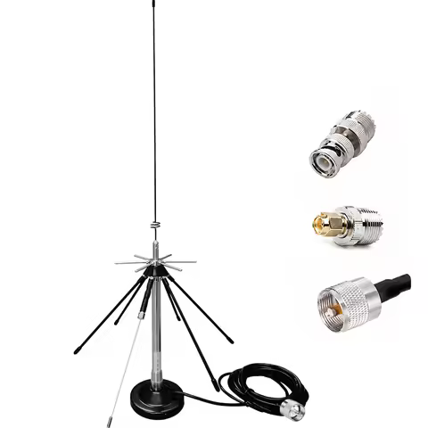 Magnetic Desktop Discone Antenna 100-1600MHz 5m Cable UHF SMA BNC Mount.(Sorry, the antenna is curre