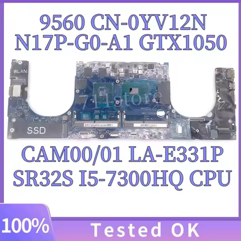 LA-E331P Mainboard For Dell 5520 9560 Laptop Motherdboard W/i5 i7-6th / E3-1505M CPU M1000M M1200-V4