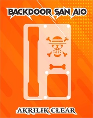 Backdoor Akrilik San AIO Panel Akrilik Clear Frost Hitam Bening Hitam Doff - SAN AIO