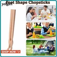 AGLYELGIRL 1pair Foot Shape Chopsticks, With Straw Lightweight Toe-Shaped Chopsticks, Novelty Easy-t