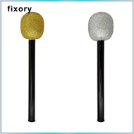 fixory Microphone Pretend Toy Simulation Costume Microphone Prop Kids Microphone Toy Fake News Micro