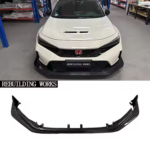 For Civic Type-R FL5 MG Style Carbon Fiber Front Lip