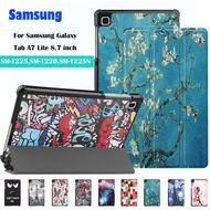 For Samsung Galaxy Tab A7 Lite 8.7'' 2021 High quality Tri-fold Painted PU Leather Cover A7 Lite WIFI SM-T225 SM-T220 SM-T227U fashion Flip Stand Hard Case
