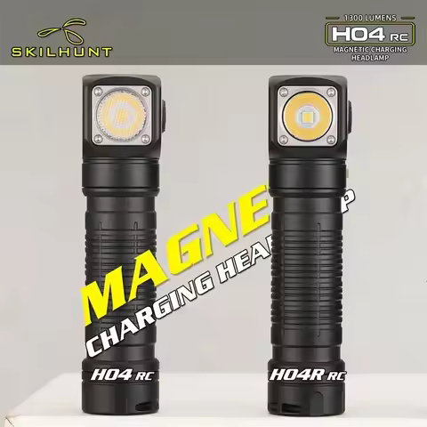Skilhunt H04 H04R RC 1300 lumen USB Magnetic Rechargeable flashlight Hunting Camping Fishing+ Headba