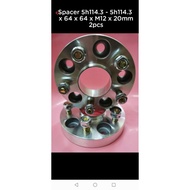 Spacer 5h114.3 - 5h114.3 x 64 x 64 x M12 x 20mm 2pcs