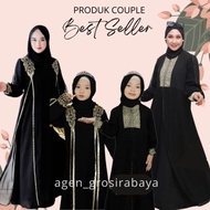 ABAYA COUPLE IBU DAN ANAK ABAYA BORDIR DUBAI 255 ABAYA HITAM ABAYA