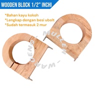 WOODEN BLOCK WODEN BLOCK 1/2" WOODEN PIPE/