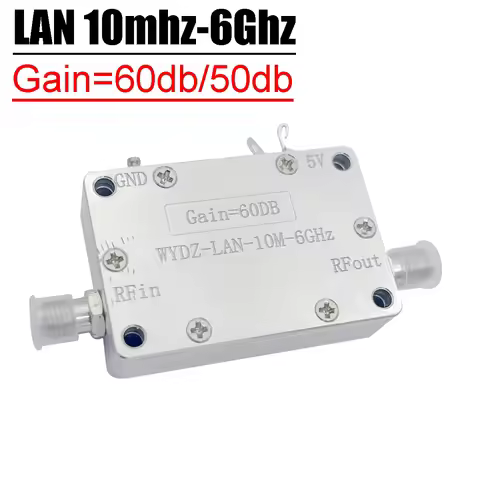 LAN 10M-6GHz 60DB 50db High Flatness Amplifier RF Amplifier Drive Signal Receiver System FM Radio Dr