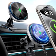 Likzest 15W MagSafe Car Mount Charger, Magnetic Wireless Car Charger Phone Holder for iPhone 17 Pro 