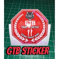 🔥🔥Sticker Motor Geng Takut Bini (GTB) & Tanah Melayu