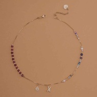 RUBY-INITAL Birthdaystone NECKLACE (Choose INITIAL Letters)