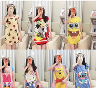 korea fashion sleepwear adult duster dress for women pajama spendex tela