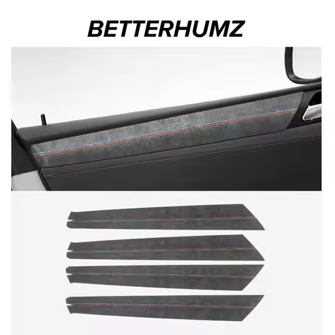 For BMW X3 F25 X4 F26 Made of Alcantara Car Interior Door Panel Trim Strips Performance Stickers 4pc