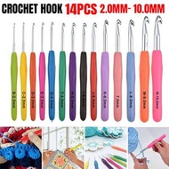[14件套裝] TPR矽膠鉤針 編織鉤針  編織工具 [平行進口]