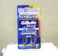 GILLETTE Blue 3 Comfort Comfortgel Isi 2 Pisau Cukur