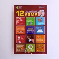 Poster 12 Asthma Prevention - Asthma Poster - Health Poster
