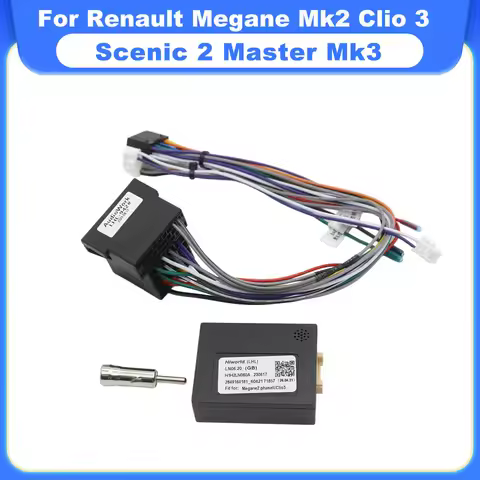 16 Pin Car Wiring Harness Adapter CanBus Decoder Android Radio Cable For Renault Megane Mk2 Clio 3 S