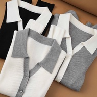 Knitted Jacket Thin Small Early Autumn Wool Knitwear Women Spring Winter Top Slim-Fit Bottoming Shir