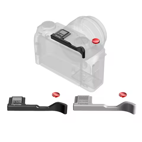 Aluminum Alloy Camera Thumb Rest with Shutter Release Button Built-in Silicone Pads Thumb Up Grip fo