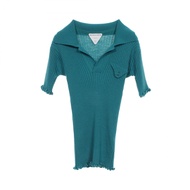 【二手，A級】Bottega BOTTEGA VENETA女款羅紋羊毛 Polo 衫