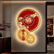 New Chinese Style Entrance Decorative Painting with "Fu" Character, Good Luck Meaning, Chinese Knot,
