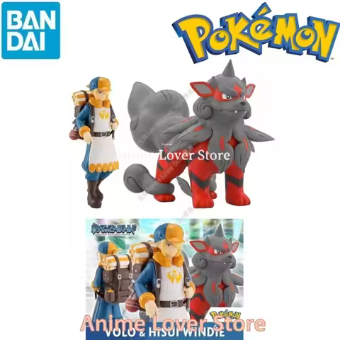 In Stock Bandai Original Scale World POKEMON Hisui Region Volo Arcanine Anime Figures Toys Collectib