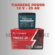 PROMO TERBATAS Tianneng TNE12-25 Aki Kering Motor Listrik/Sepeda Listrik 12V 25Ah Chilwee 12V 20Ah TNE Pacific 12V 12.2Ah