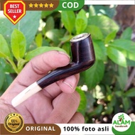 Pipa Cangklong Kayu Langka Ebony Hitam ALAM47