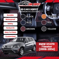 BMW X5 E70 7 Seater (2006-2014) Vip 6D Car Carpet PU Leather Car Mat Floor Mat Carmat Karpet Kereta