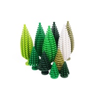 Hot-selling Small Particle Building Blocks Pine Tree Cypress 3778 Spruce Tree 3471 2435 Plant Access
