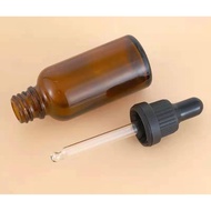 5-100ML AMBER GLASS DROPPER BOTTLE WITH WHITE/BLACK CAP AMBER BOTTLE GLASS BOTTLE