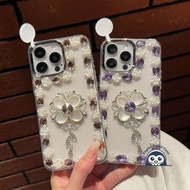 Luxury Diamond Clover Phone Case For Moto G22 E32 G75 G15 Power G05 G04S E15 S50 E22 E22i E20 E13 E7