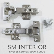 1 Pair of Slowmotion EK-L4 Lenaga Hinge by HUBEN - Hydraulic Spoon Hinge for Kitchen Set Cupboard