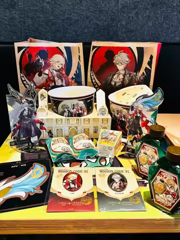 Official Genshin Impact X KFC Alhaitham Kaveh Acrylic Standing Plates Cup Badge Ticket Castle Bucket