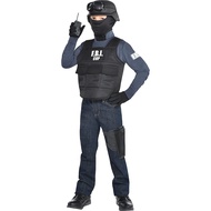 Children's FBI Agent Bulletproof Vest 5-Piece Set Bulletproof Jacket SWAT Performance Costume Hallow